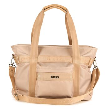 Beige Logo Baby Changing Bag