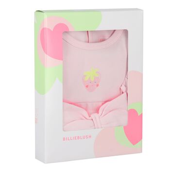 Baby Girls Pink Strawberry Babygrow Gift Set