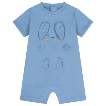 Baby Boys Blue Bunny Romper