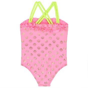 Younger Girls Pink Shell Swimsuit