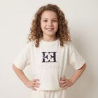 Girls Ivory Logo T-Shirt, 1, hi-res