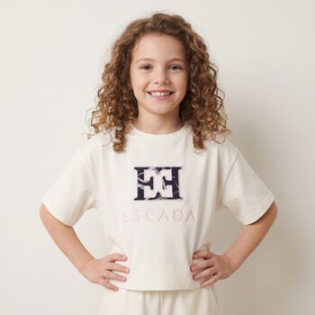 Girls Ivory Logo T-Shirt