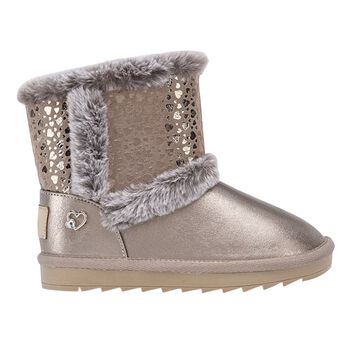 Girls Bronze Faux Leather Boots