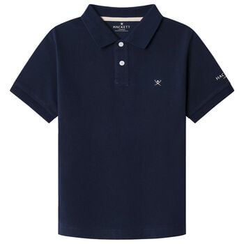 Boys Navy Blue Logo Polo Shirt