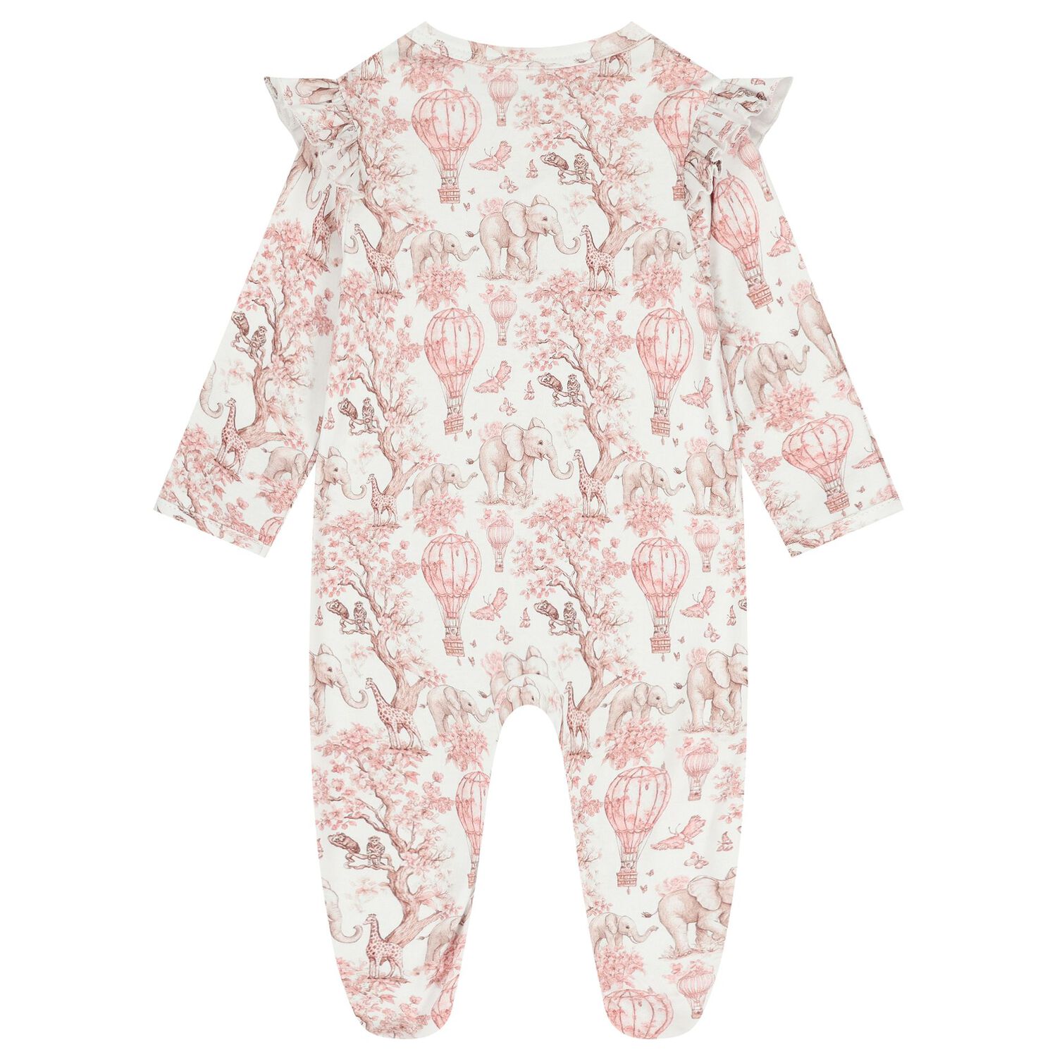 Baby Girls White & Pink Africa Babygrow Gift Set  , 1, hi-res
