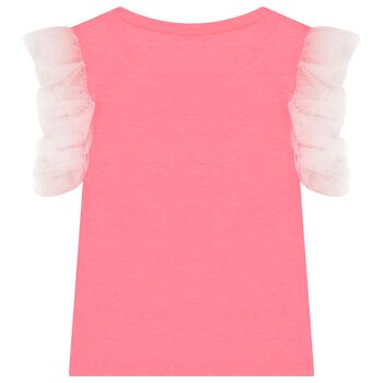 Girls Pink Tulle T-Shirt
