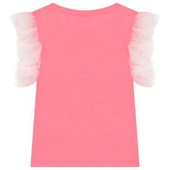 Girls Pink Tulle T-Shirt