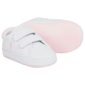 Baby Girls White Logo Trainers