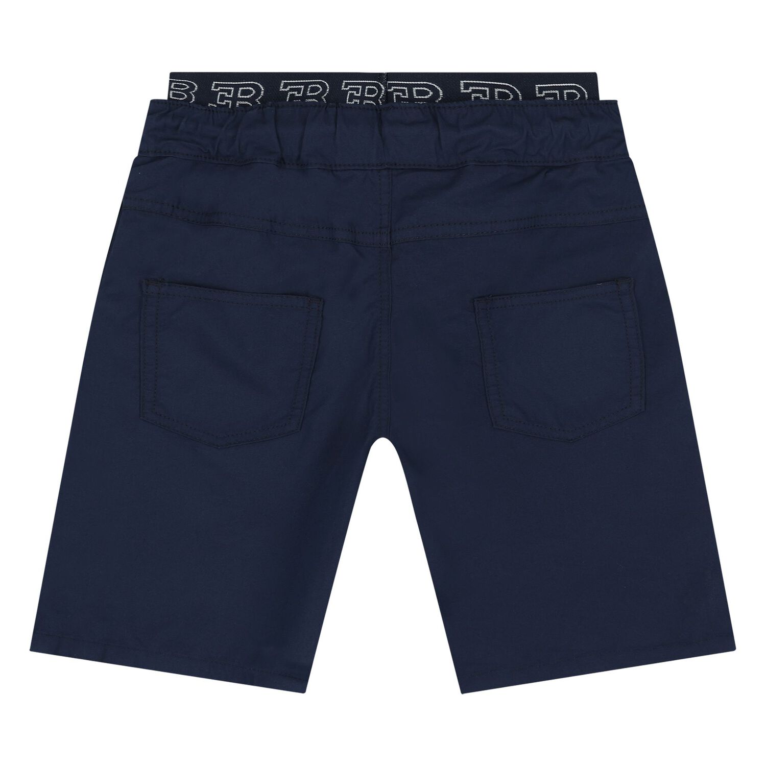 Younger Boys Navy Blue Logo Shorts, 1, hi-res