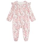 Baby Girls White & Pink Africa Babygrow, 1, hi-res