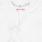 Younger Girls White Logo Dress, 1, hi-res