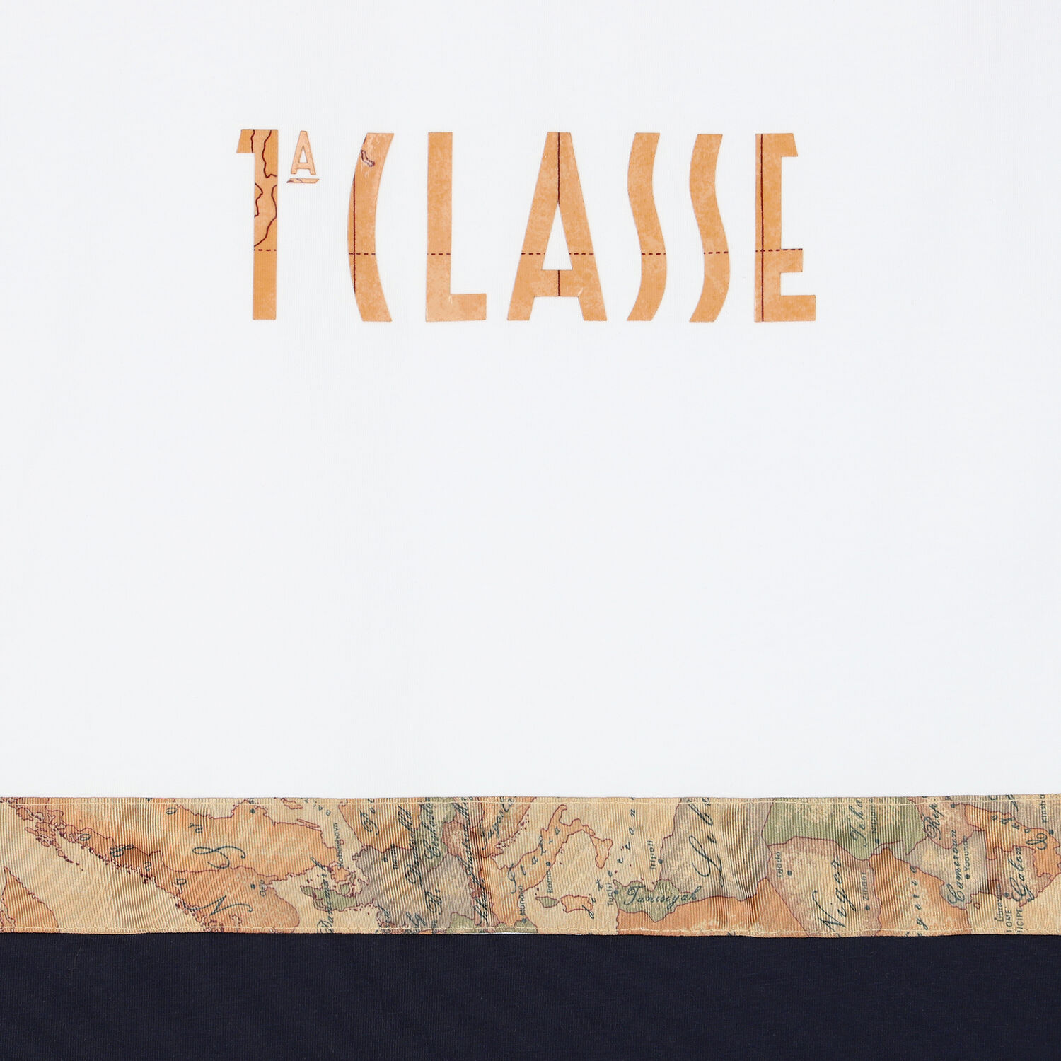 بطانية بالشعار بطبعة خريطة باللون الأبيض والكحلي, 1, hi-res