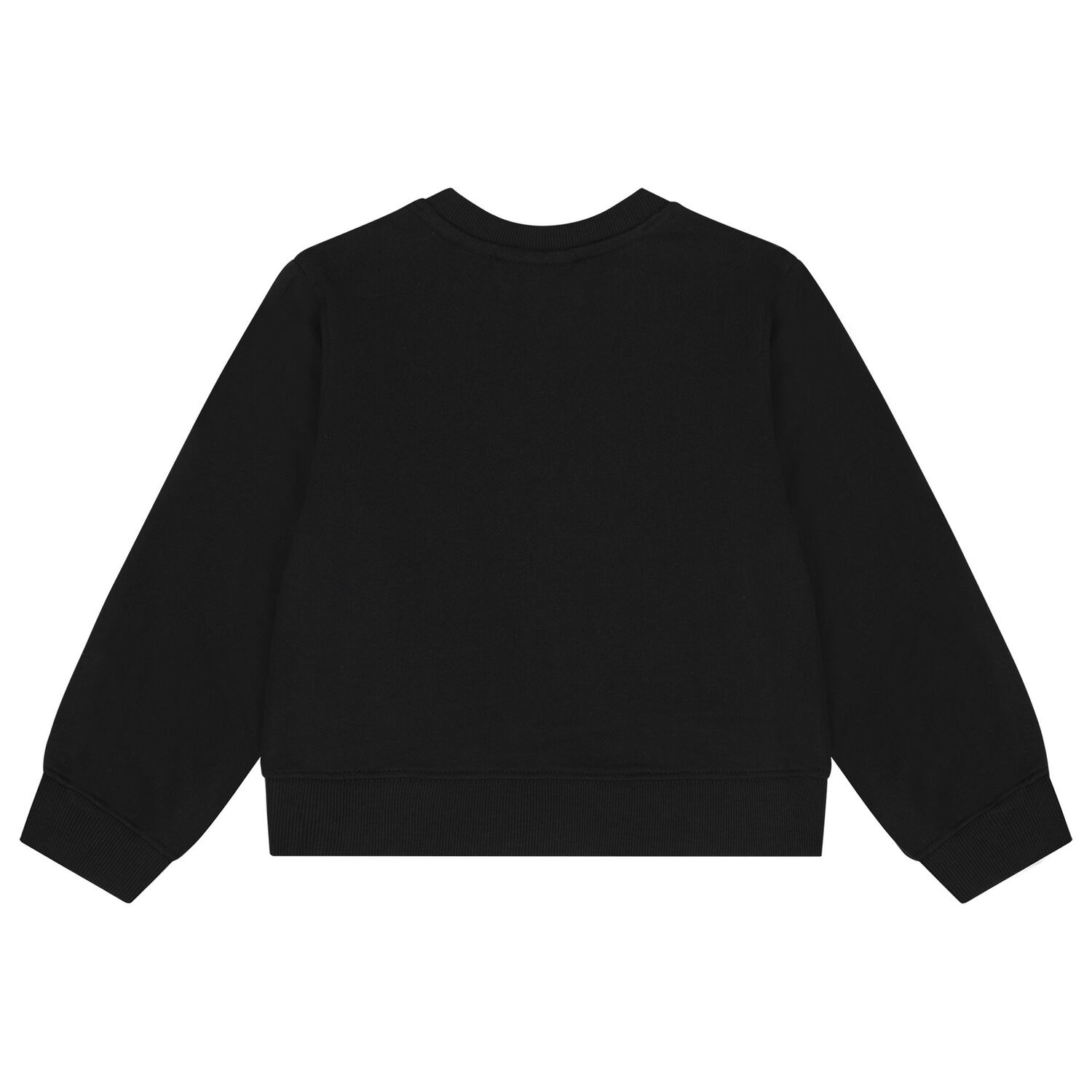 سويت شيرت بنات بالشعار باللون الأسود, 1, hi-res