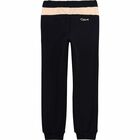 Girls Navy Logo Joggers, 1, hi-res