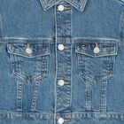Girls Blue Logo Denim Jacket, 1, hi-res