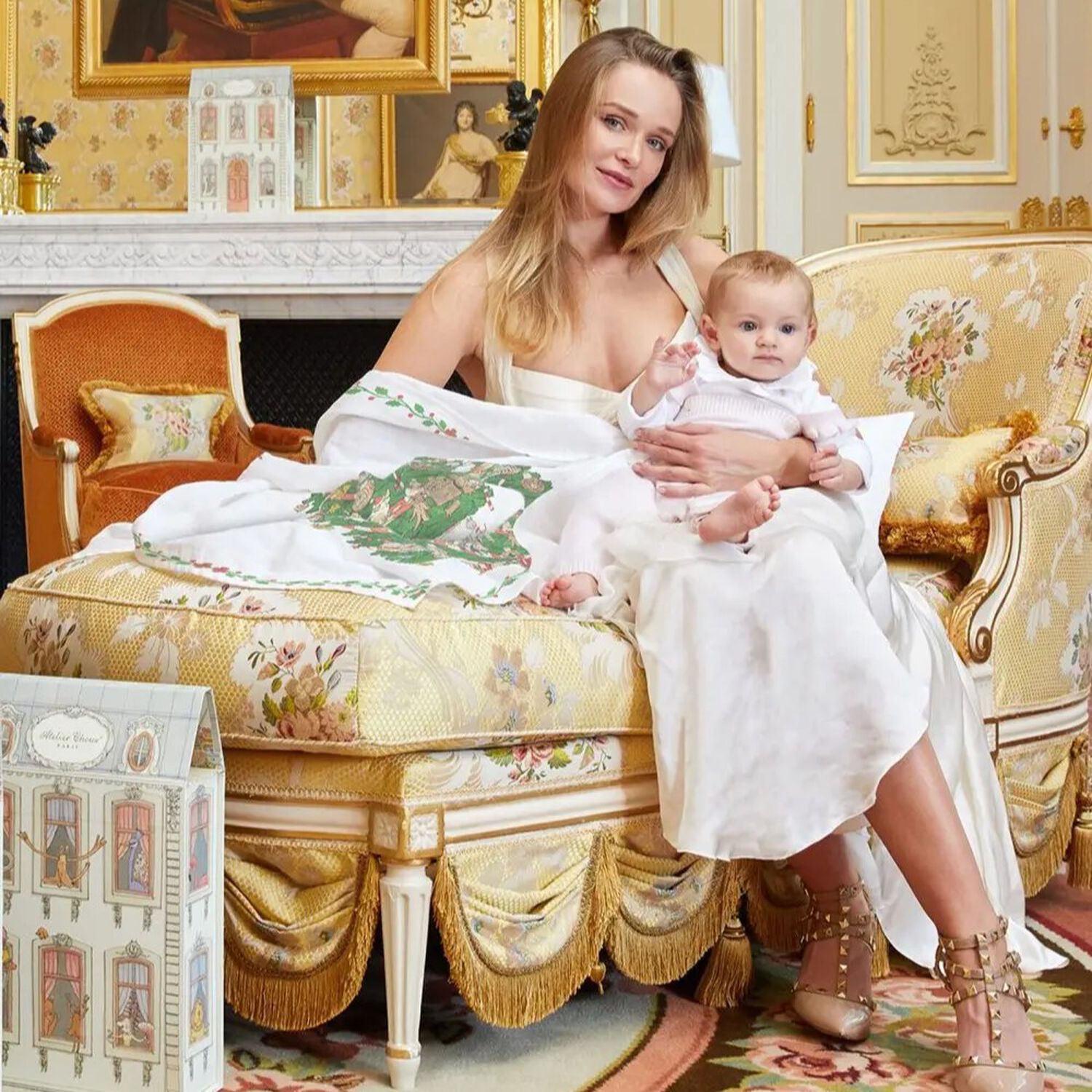 Christmas Morning Baby Swaddle Carré Blanket, 1, hi-res image number null