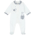 أفرول بطبعة الدب باللون الابيض والكحلى, 3, hi-res