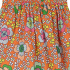 Girls Orange Floral Skirt, 1, hi-res