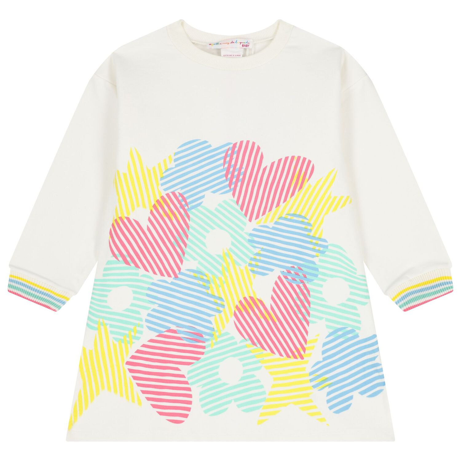 Girls Ivory & Pink Sweatshirt Dress Set, 1, hi-res image number null