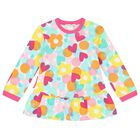 Girls White & Pink Heart Leggings Set, 1, hi-res