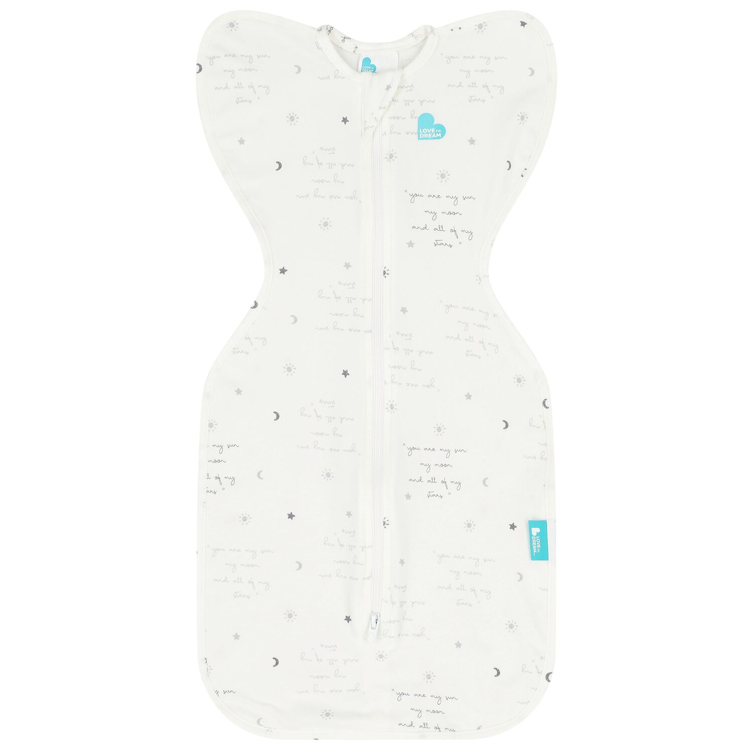 White & Grey Logo Baby Swaddle Up 0.2 TOG, 1, hi-res