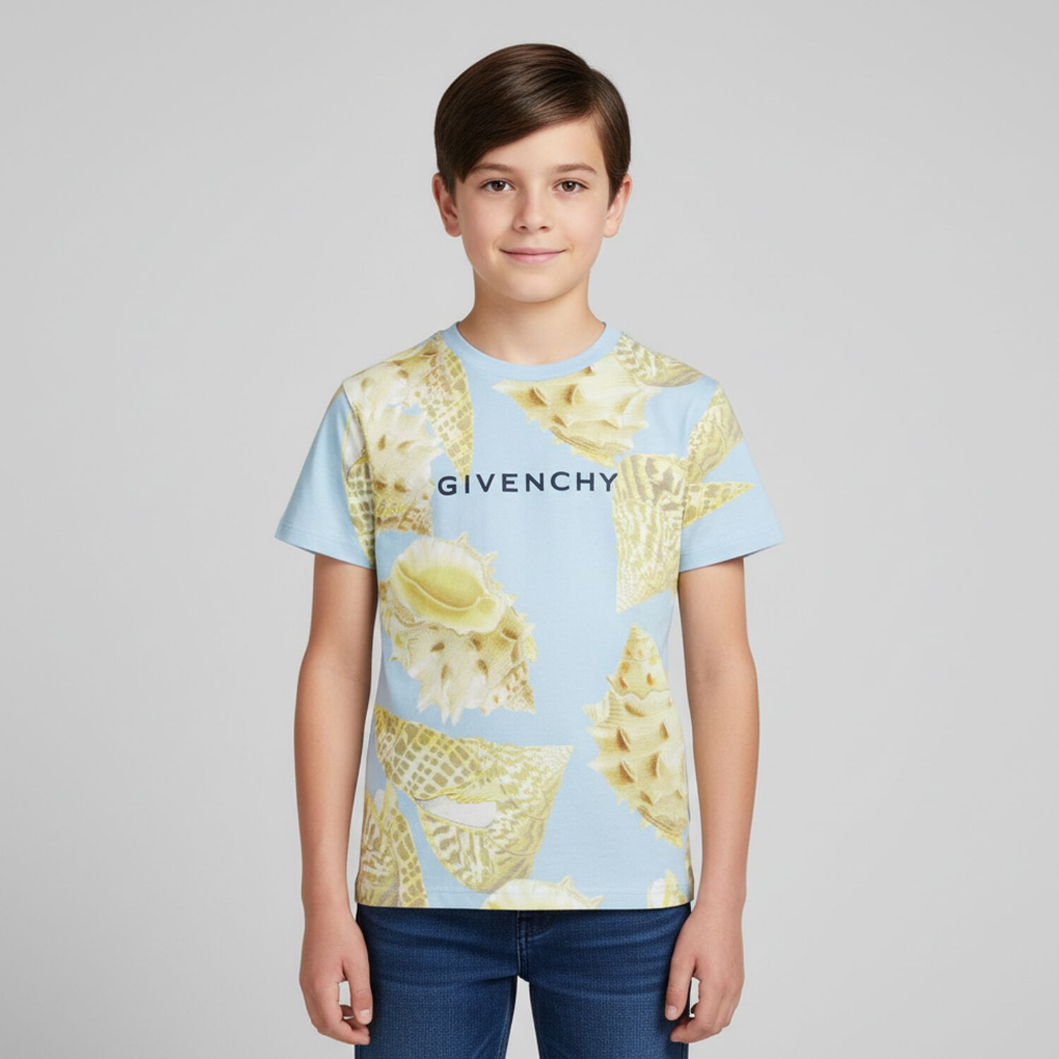 Boys Blue Shell T-Shirt, 1, hi-res