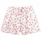 Girls White & Pink Shorts, 1, hi-res