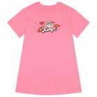 Girls Pink Tiger Logo Dress, 1, hi-res