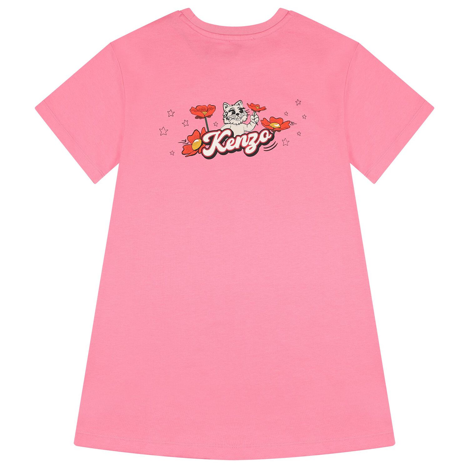 Girls Pink Tiger Logo Dress, 1, hi-res