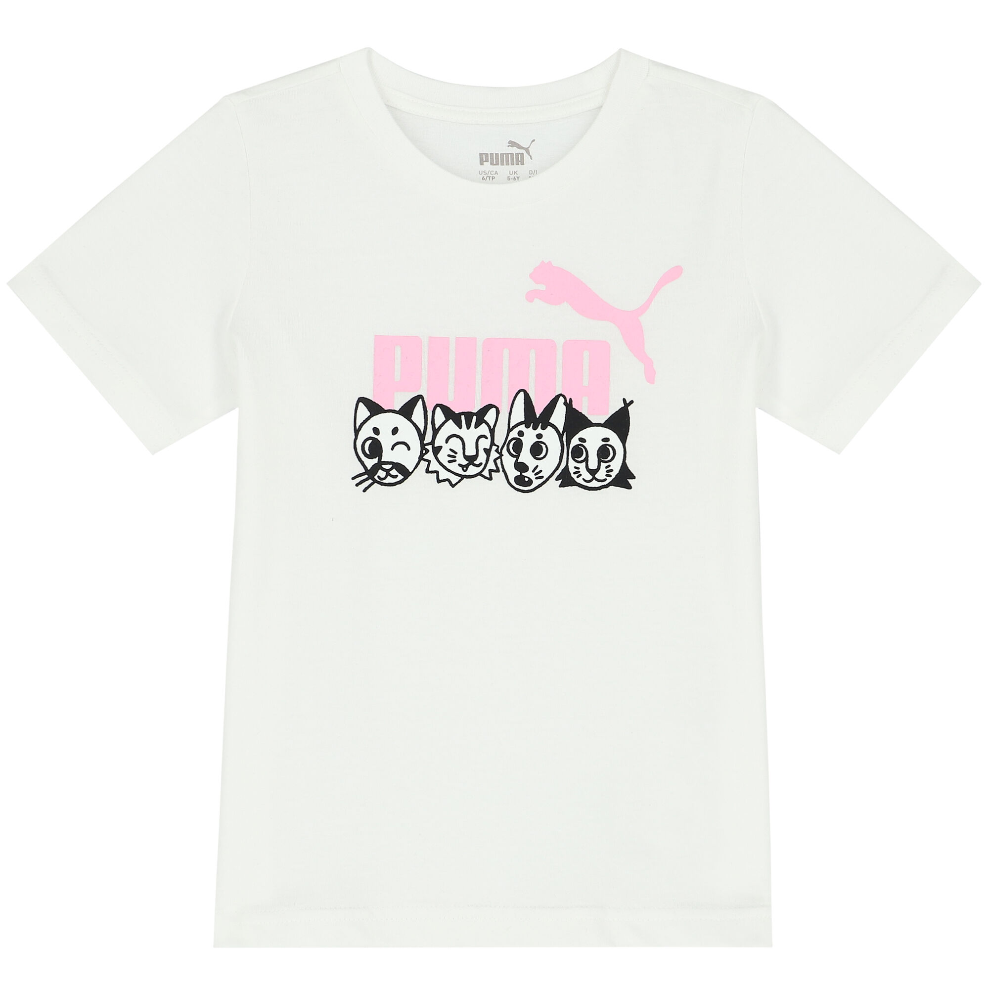 Pink and white puma shirt top