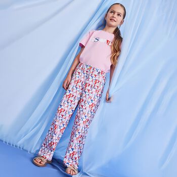 Girls Multi-Coloured Logo Trousers