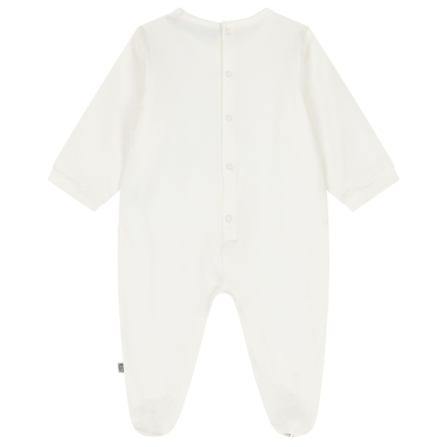 Ivory Teddy Bear Logo Babygrow, 1, hi-res