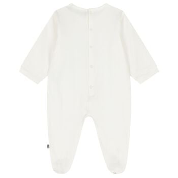 Ivory Teddy Bear Logo Babygrow