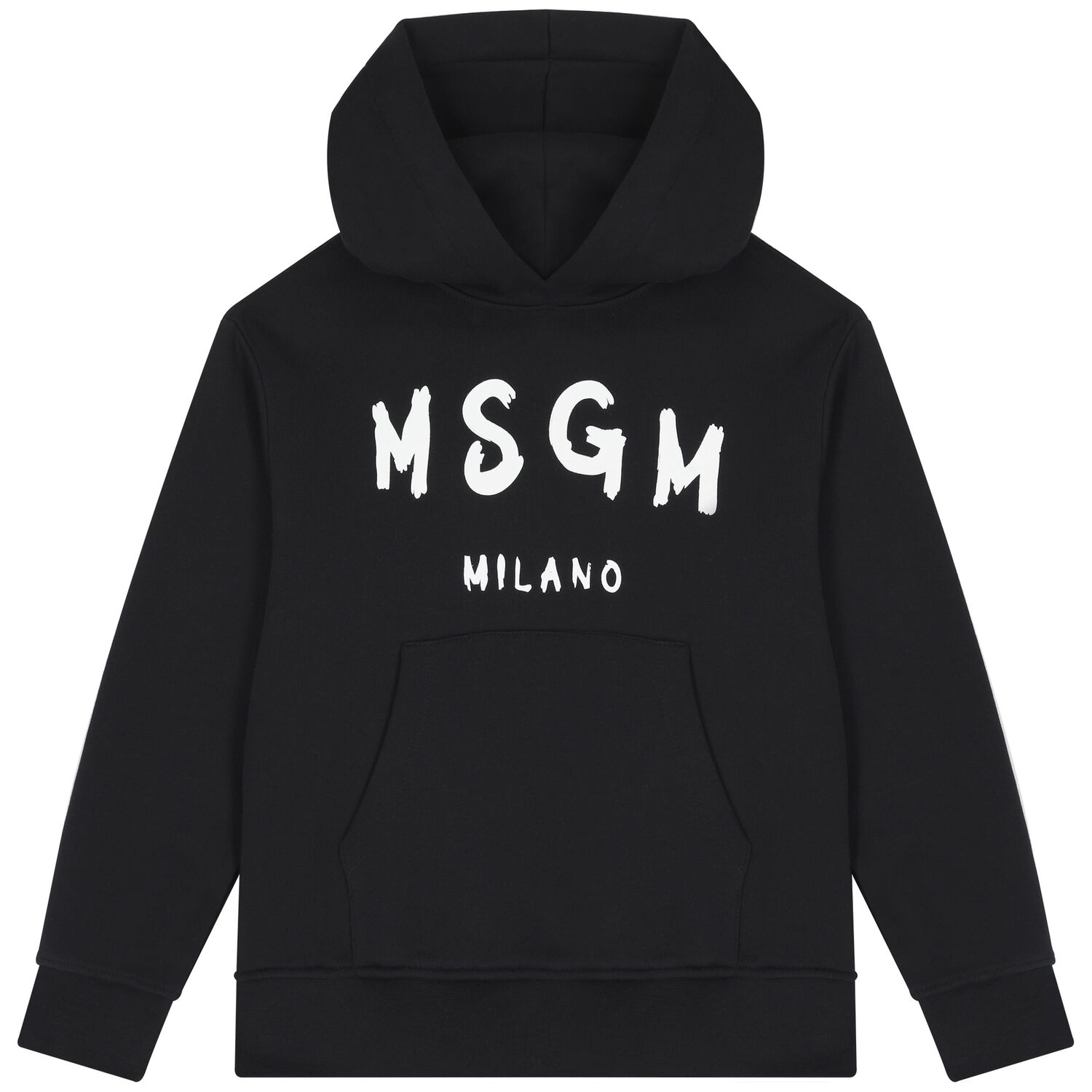 Black Logo Hooded Top, 2, hi-res