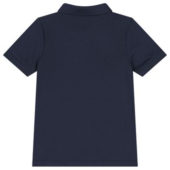 Boys Navy Blue Logo Polo Shirt, 2 Boys Navy Blue Logo Polo Shirt