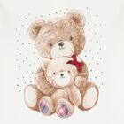 Girls Ivory Teddy Bear Long Sleeve Top, 1, hi-res
