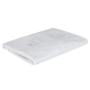 Baby Boys Ivory & Blue Rabbit Blanket