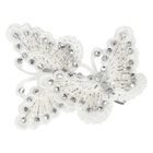 Girls Silver Embellished Butterfly Hair Clip, 5, hi-res