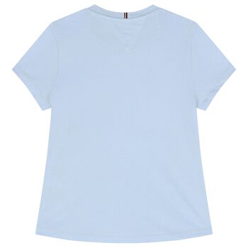 Girls Blue Logo Hearts T-Shirt