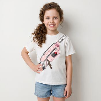Girls White Bag T-Shirt