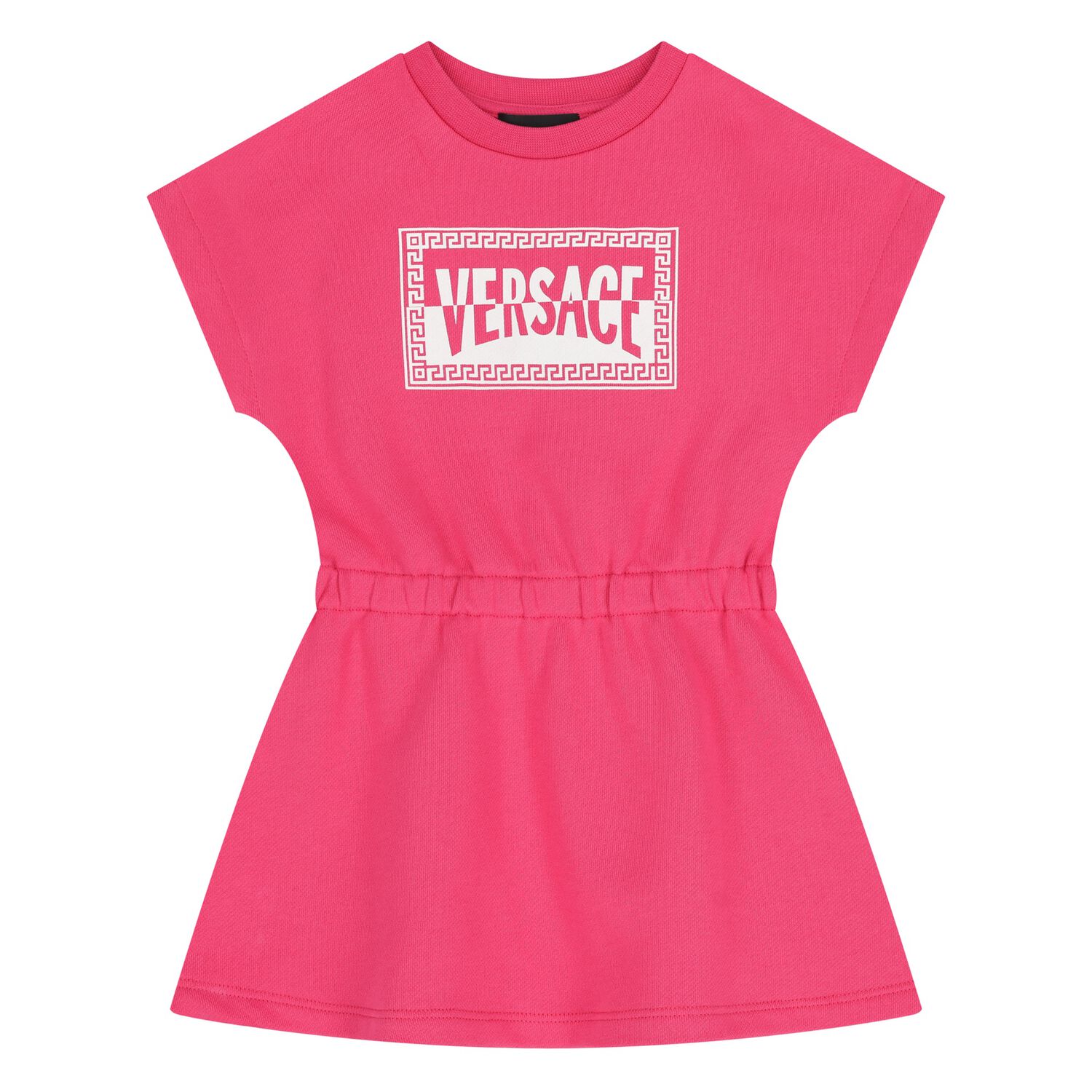 Younger Girls Pink Logo Dress, 1, hi-res