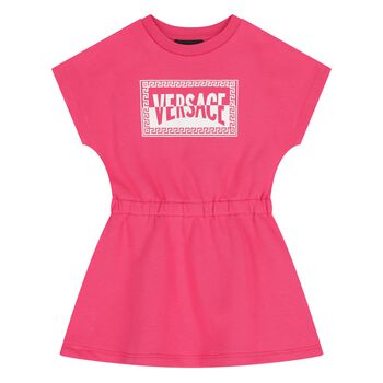 Younger Girls Pink Logo Dress