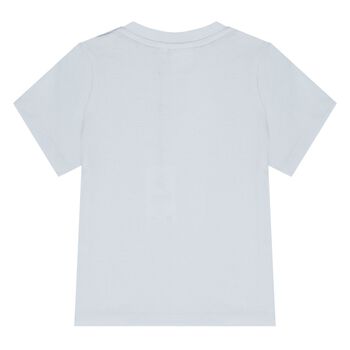 Younger Boys Mini Me Blue Logo T-Shirt