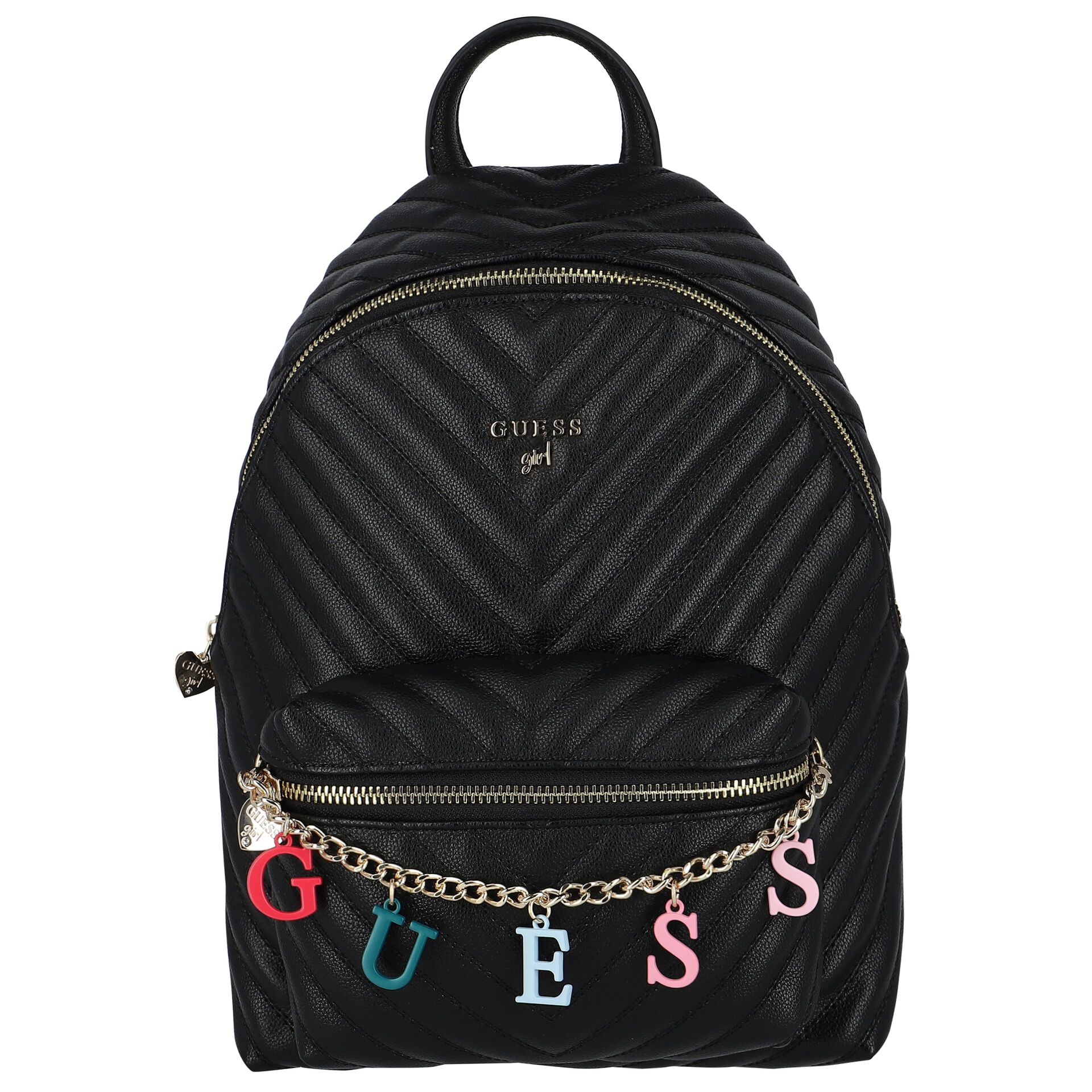 Guess Girls Black Logo Backpack Junior Couture USA