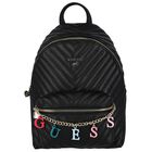 Girls Black Logo Backpack, 3, hi-res