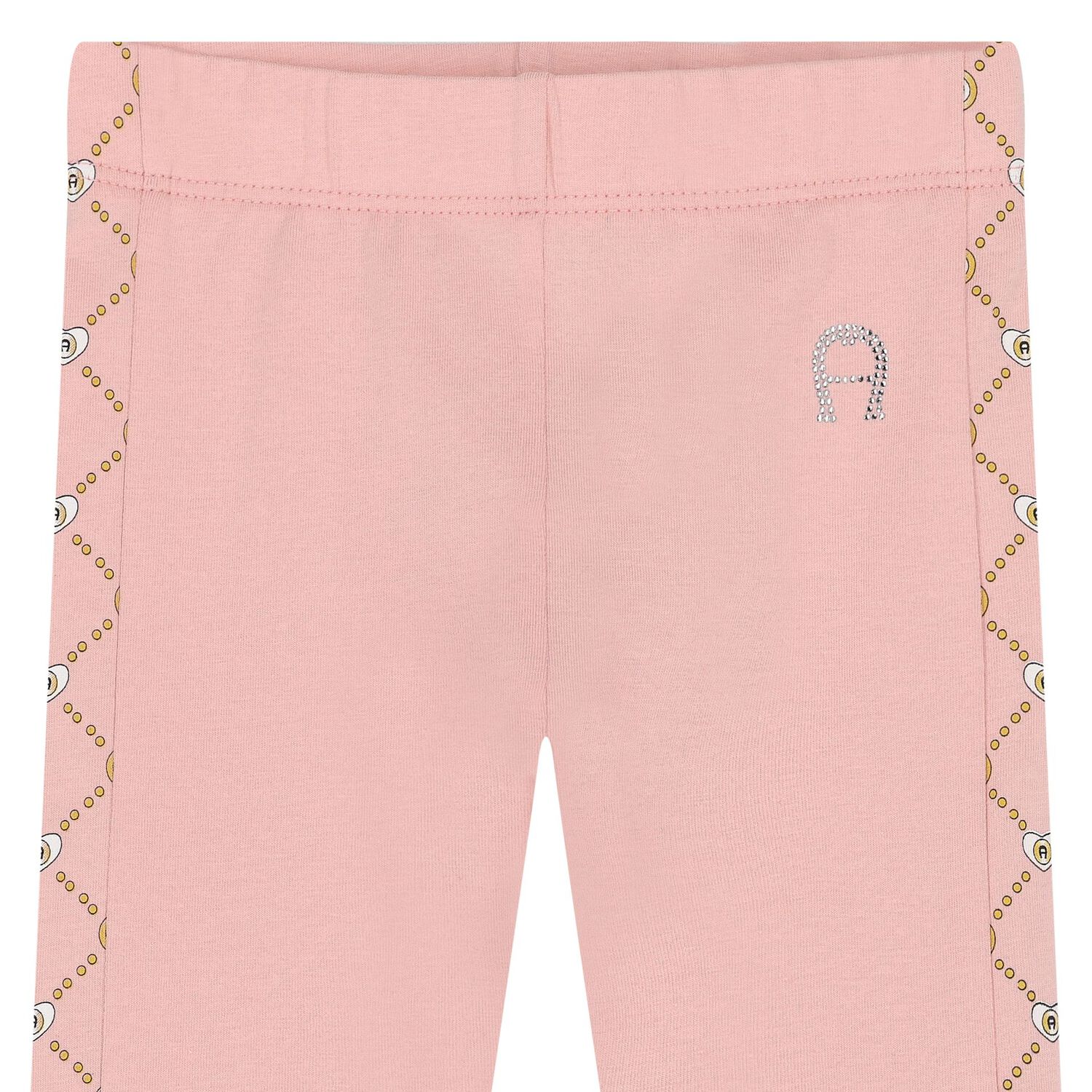 Younger Girls Pink Logo Leggings, 1, hi-res image number null