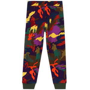 Boys Multi-Colored Camouflaged Logo Joggers
