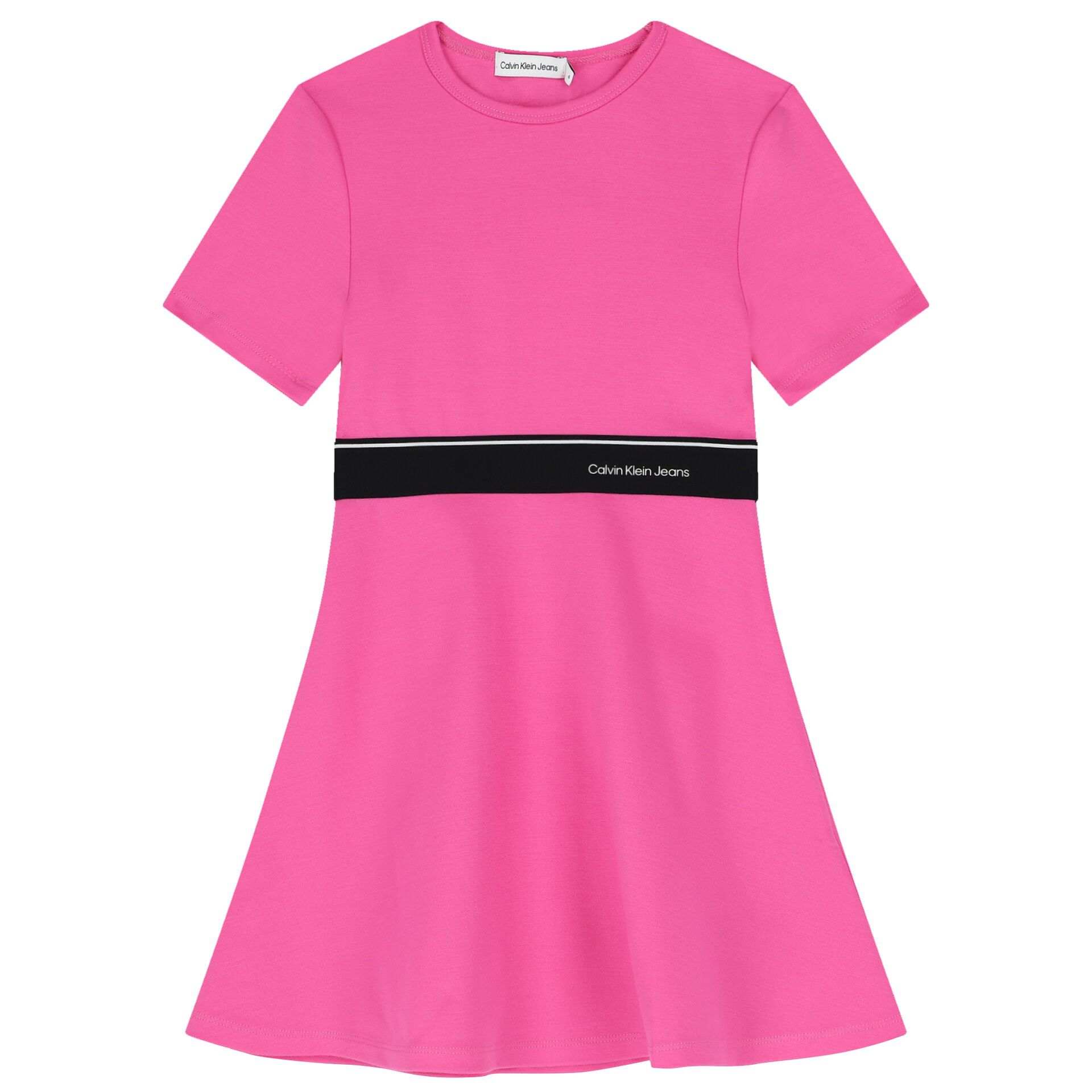 Calvin Klein Girls Pink Logo Dress Junior Couture