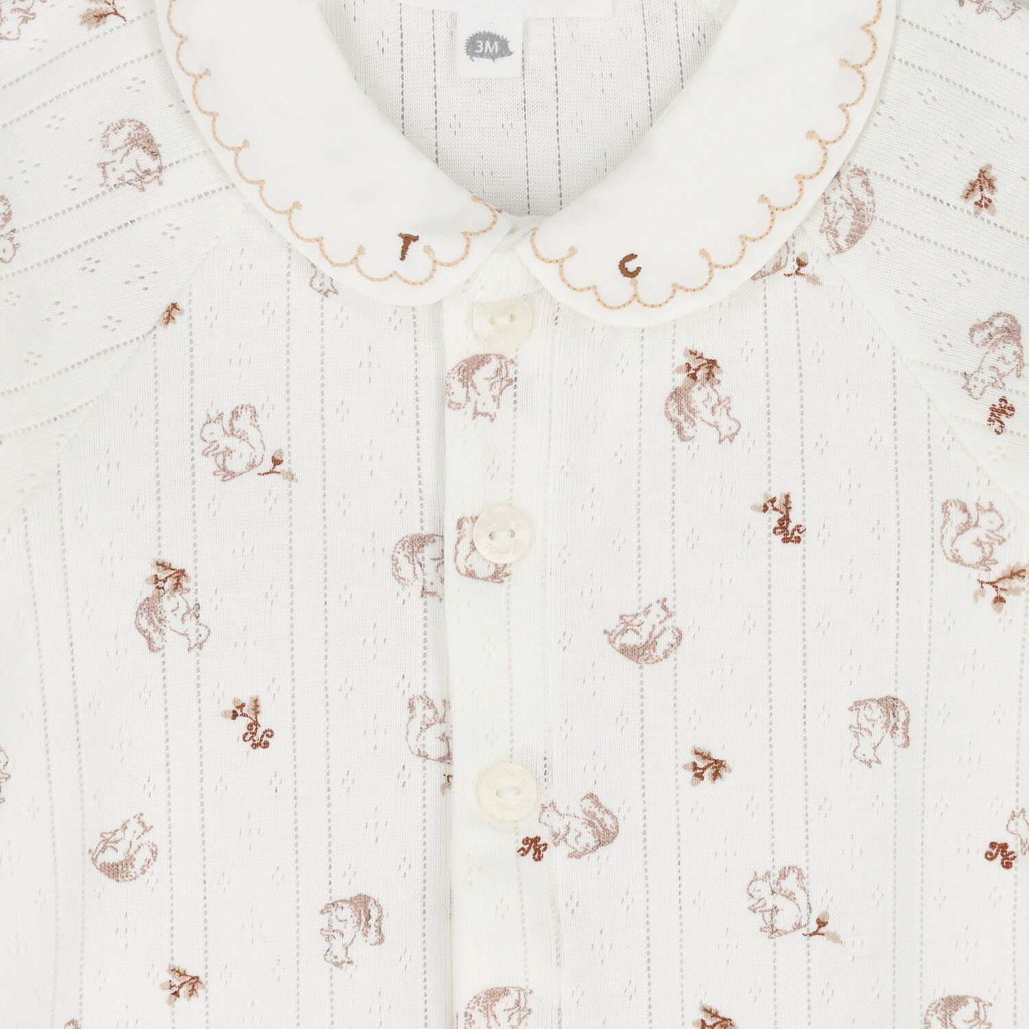 Ivory & Beige Squirrel Babygrow, 1, hi-res