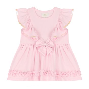 Baby Girls Pink Ruffle Dress